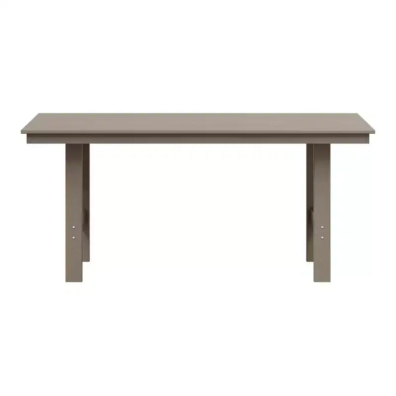 WestinTrends Ashore Tavolo da pranzo rettangolare da esterno moderno in HDPE da 168 cm per 6 persone