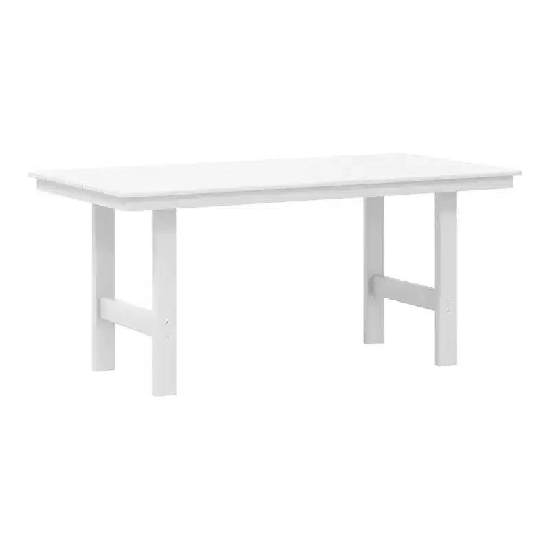 WestinTrends Ashore Tavolo da pranzo rettangolare da esterno moderno in HDPE da 168 cm per 6 persone