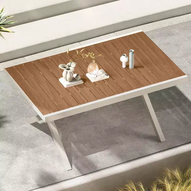GRANDPATIO Aluminum And Steel Heated Transfer Extendable Dining Table
