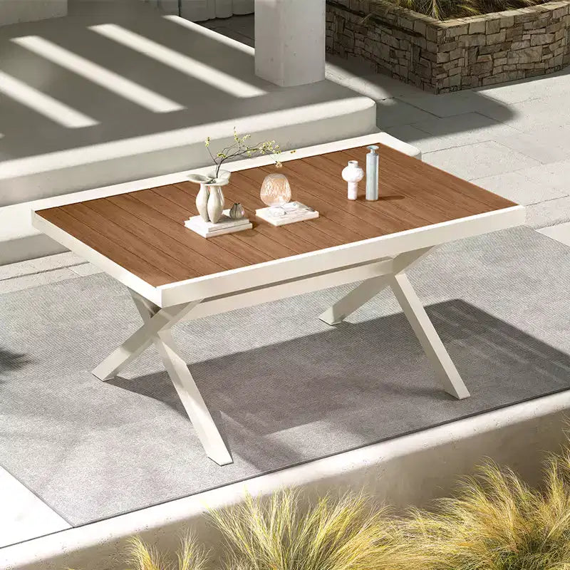 GRANDPATIO Tavolo da pranzo allungabile riscaldato in alluminio e acciaio con trasferimento di calore