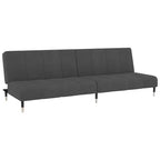vidaXL Dark Gray Velvet 2-Seater Sofa Bed - Upholstered Loveseat Couch for Living Room/Basement/Dorm w/Wooden Frame