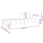 vidaXL Divano letto a 2 posti in velluto grigio scuro - Divanetto imbottito per soggiorno/cantina/dormitorio con telaio in legno