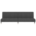 vidaXL Divano letto a 2 posti in velluto grigio scuro - Divanetto imbottito per soggiorno/cantina/dormitorio con telaio in legno