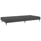 vidaXL Divano letto a 2 posti in velluto grigio scuro - Divanetto imbottito per soggiorno/cantina/dormitorio con telaio in legno