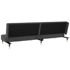 vidaXL Divano letto a 2 posti in velluto grigio scuro - Divanetto imbottito per soggiorno/cantina/dormitorio con telaio in legno