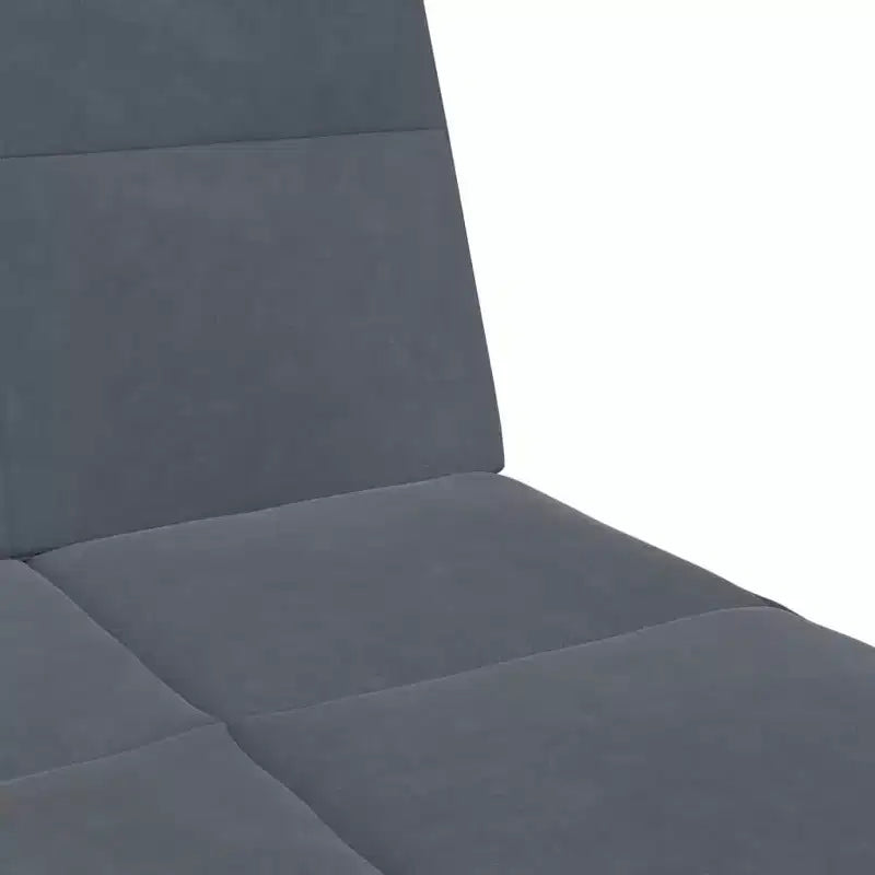 vidaXL Divano letto in velluto grigio scuro, legno, plastica standard convertibile