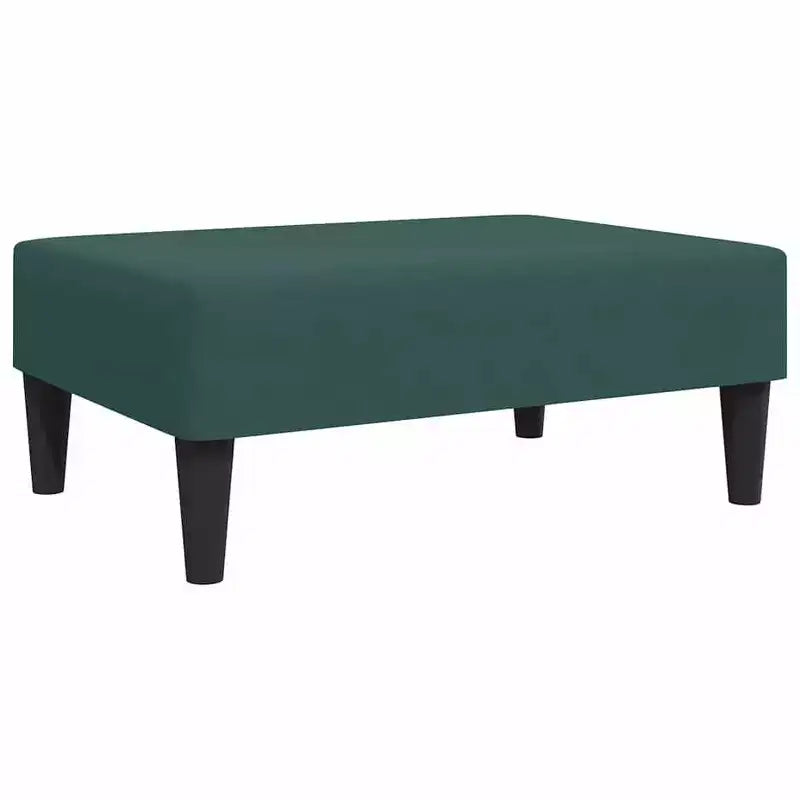 vidaXL Divano letto a 2 posti e pouf in velluto - Verde scuro | Divano letto convertibile | Accogliente e regolabile per salotto, soggiorno