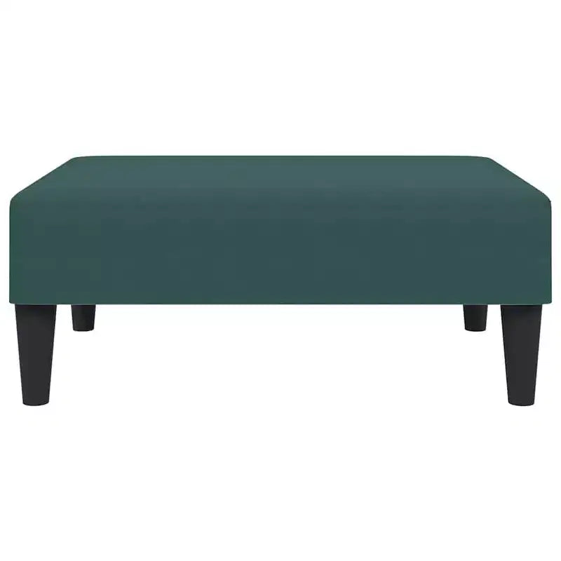 vidaXL Divano letto a 2 posti e pouf in velluto - Verde scuro | Divano letto convertibile | Accogliente e regolabile per salotto, soggiorno