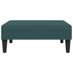vidaXL Divano letto a 2 posti e pouf in velluto - Verde scuro | Divano letto convertibile | Accogliente e regolabile per salotto, soggiorno