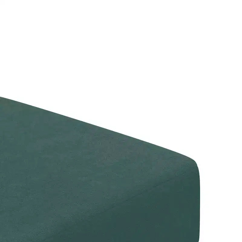vidaXL Divano letto a 2 posti e pouf in velluto - Verde scuro | Divano letto convertibile | Accogliente e regolabile per salotto, soggiorno