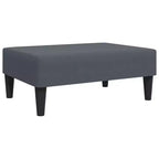 vidaXL Divano letto trasformabile a 2 posti in velluto grigio scuro con poggiapiedi - Morbido letto singolo, schienale regolabile, robusta struttura in legno