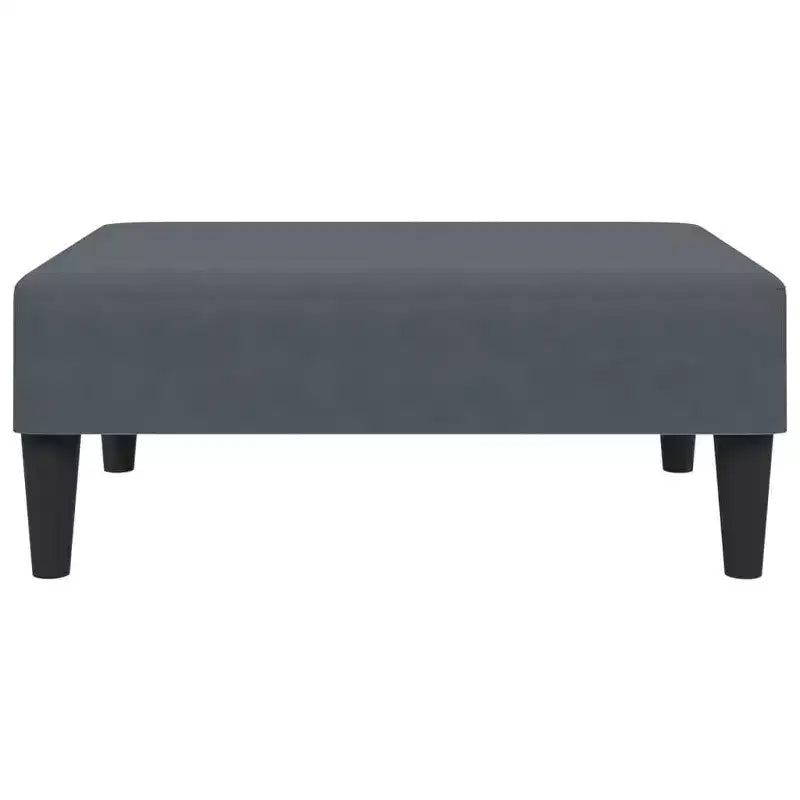 vidaXL Divano letto trasformabile a 2 posti in velluto grigio scuro con poggiapiedi - Morbido letto singolo, schienale regolabile, robusta struttura in legno