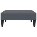 vidaXL Divano letto trasformabile a 2 posti in velluto grigio scuro con poggiapiedi - Morbido letto singolo, schienale regolabile, robusta struttura in legno