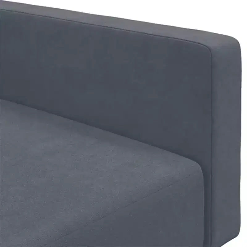vidaXL Divano letto trasformabile a 2 posti in velluto grigio scuro con poggiapiedi - Morbido letto singolo, schienale regolabile, robusta struttura in legno