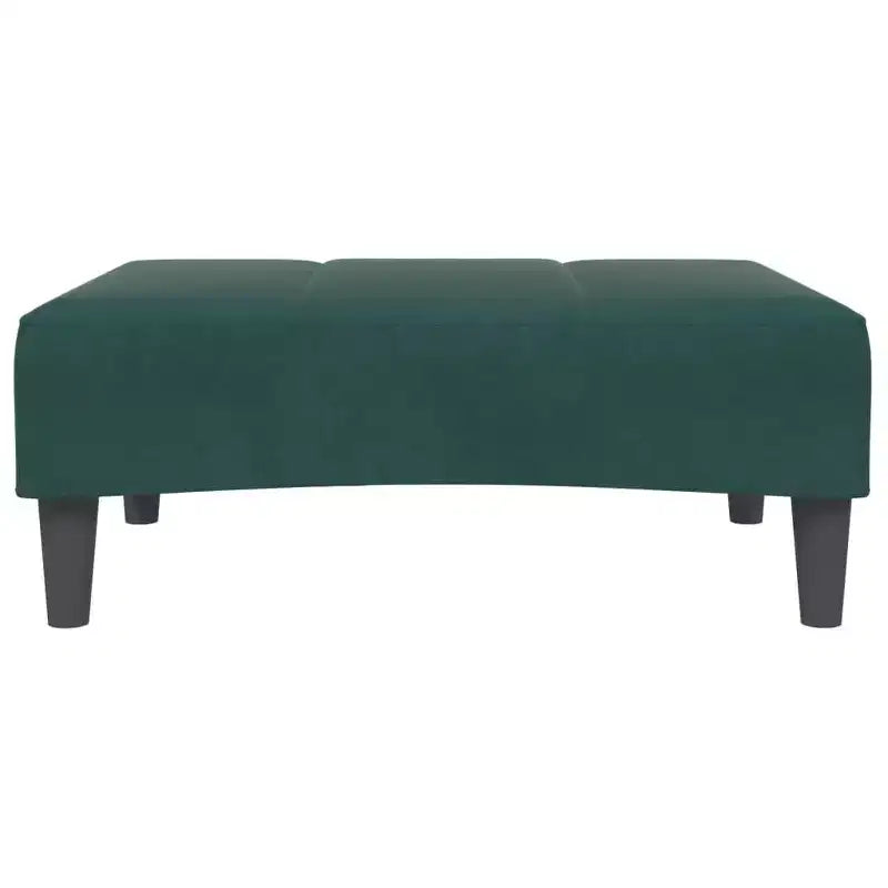 vidaXL Divano letto a 2 posti con poggiapiedi - Velluto verde scuro, convertibile, ideale per salotti, home theatre, appartamenti