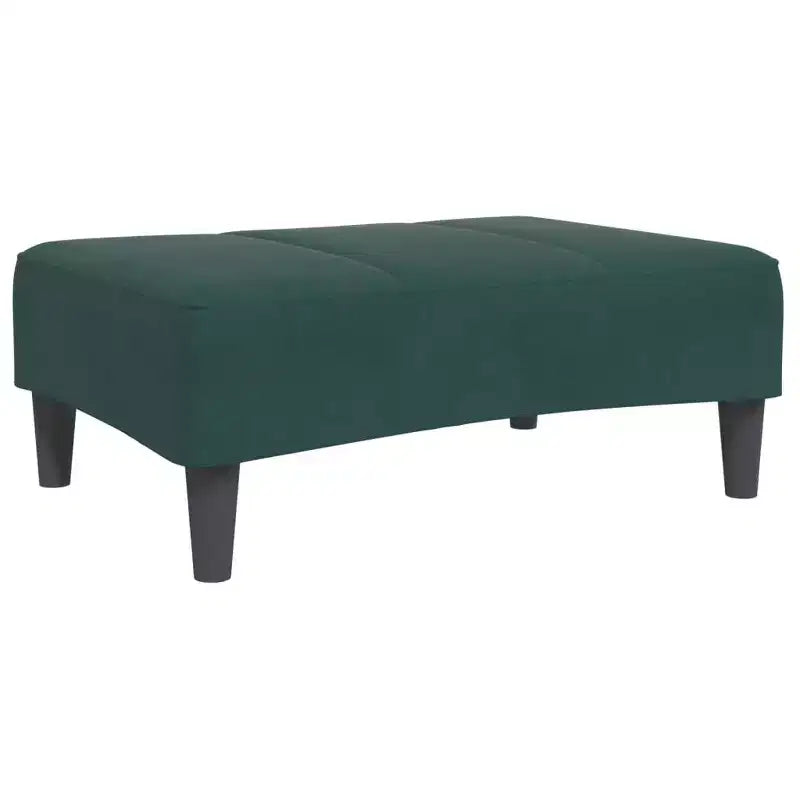 vidaXL Divano letto a 2 posti con poggiapiedi - Velluto verde scuro, convertibile, ideale per salotti, home theatre, appartamenti