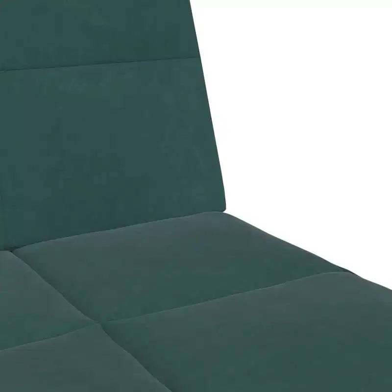 vidaXL Divano letto a 2 posti con poggiapiedi in velluto verde scuro