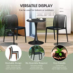 Set da pranzo da esterni WestinTrends Playa 5 pezzi con tavolo in metallo e sedie impilabili in resina da patio