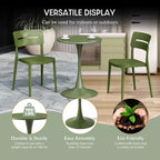 Set da pranzo da patio WestinTrends Playa 3 pezzi per interni ed esterni in metallo con sedie impilabili da patio