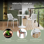 WestinTrends Playa Set da Pranzo da Esterno/Interno a 5 Pezzi con Tavolo e Sedie Impilabili in Metallo