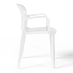 WestinTrends Playa Set da Pranzo da Esterno/Interno a 5 Pezzi con Tavolo e Sedie Impilabili in Metallo