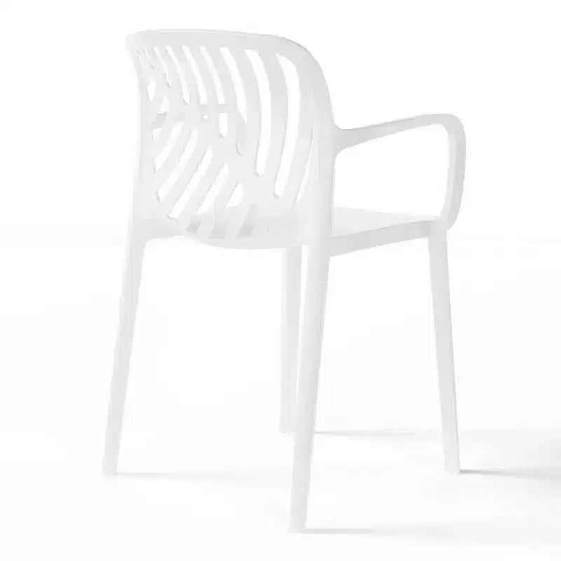WestinTrends Playa Set da Pranzo da Esterno/Interno a 5 Pezzi con Tavolo e Sedie Impilabili in Metallo