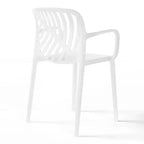 WestinTrends Playa Set da Pranzo da Esterno/Interno a 5 Pezzi con Tavolo e Sedie Impilabili in Metallo