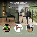 WestinTrends Playa Set da Pranzo da Esterno/Interno a 5 Pezzi con Tavolo e Sedie Impilabili in Metallo