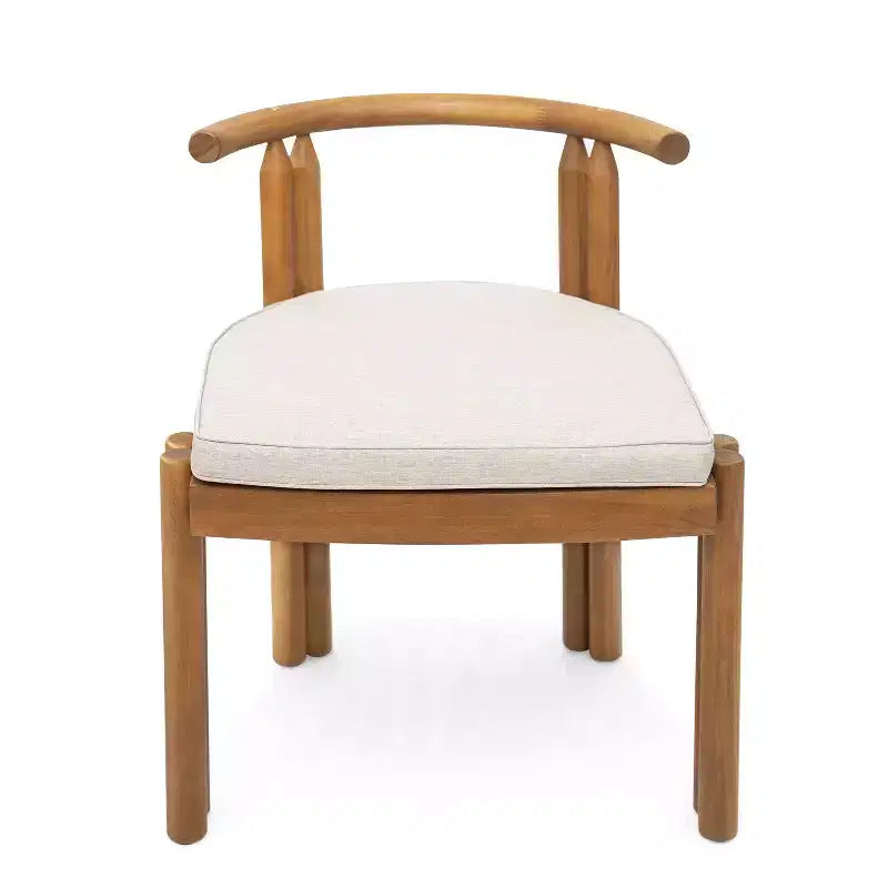 Set da pranzo da esterni a 7 pezzi Christopher Knight Home Varkael Rustic in legno di acacia con cuscini