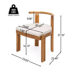 Set da pranzo da esterni a 7 pezzi Christopher Knight Home Varkael Rustic in legno di acacia con cuscini