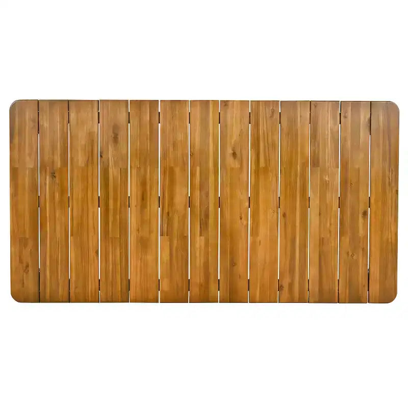 Set da pranzo da esterni a 7 pezzi Christopher Knight Home Varkael Rustic in legno di acacia con cuscini