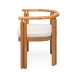 Christopher Knight Home Mordak Set da Pranzo Rustico da Giardino 7 Pezzi in Legno di Acacia con Cuscini