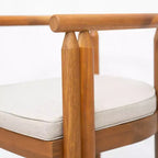 Christopher Knight Home Mordak Set da Pranzo Rustico da Giardino 7 Pezzi in Legno di Acacia con Cuscini