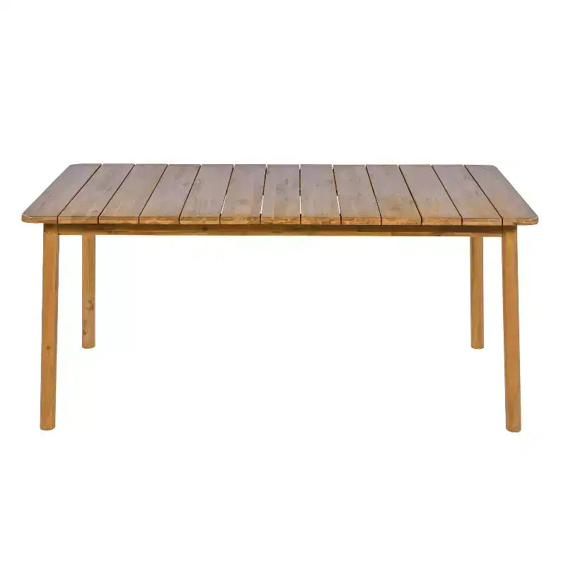 Christopher Knight Home Mordak Set da Pranzo Rustico da Giardino 7 Pezzi in Legno di Acacia con Cuscini