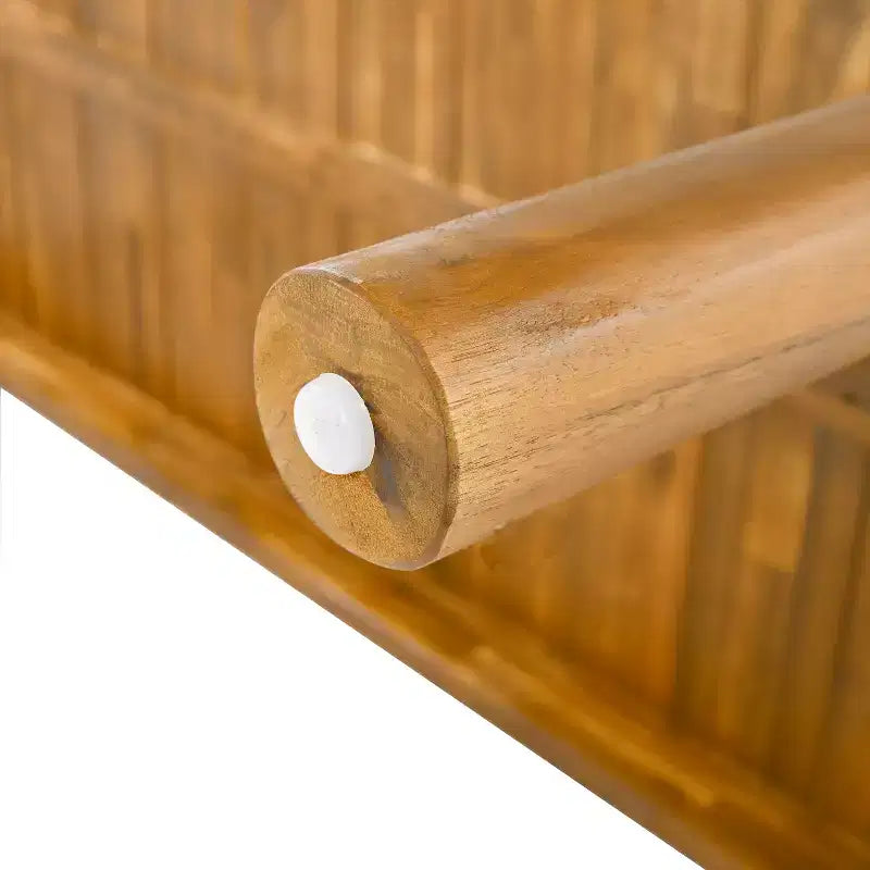 Christopher Knight Home Mordak Set da Pranzo Rustico da Giardino 7 Pezzi in Legno di Acacia con Cuscini