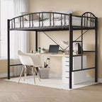 Acekool Twin Loft Bed - Space-Saving with Safety Rail