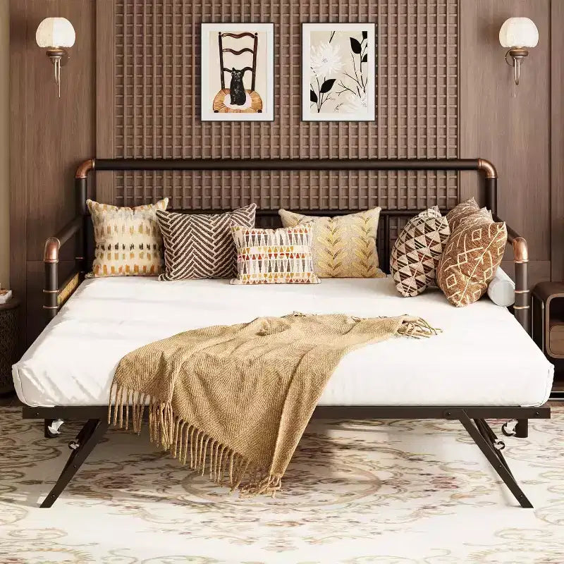 Acekool Twin Daybed with Trundle - Space-Saving Sofa Bed & Guest Bed