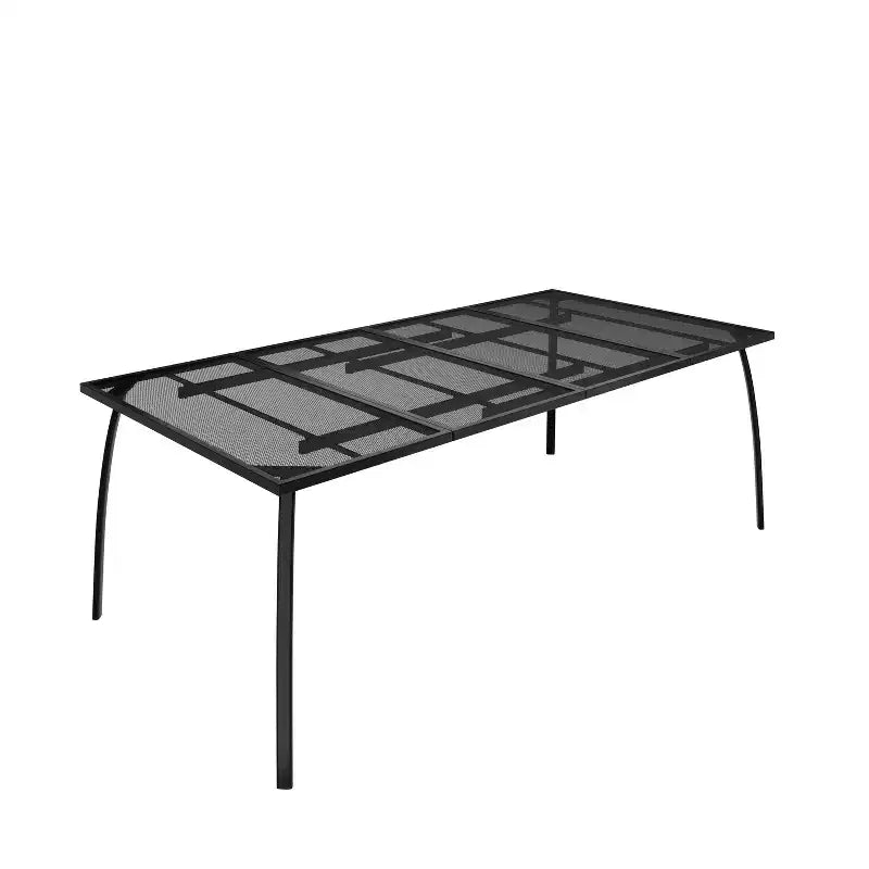 Mondawe 6531 Oversized Steel Mesh Patio Table For Outdoor,Breathable And Easy-Clean Dining Table