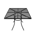 Mondawe Patio Steel Mesh Square Dining Tables With Umbrella Hole