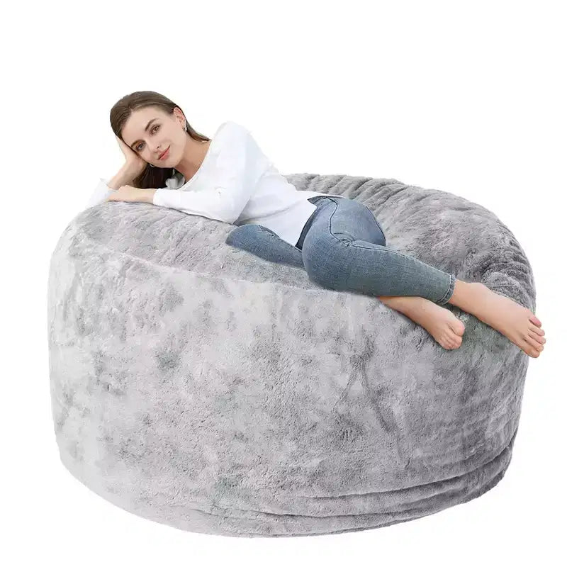 TROPOW Fodere per Pouf Contenitore Solo, Fodera per Divano Pouf Contenitore per Adulti per la Lettura, Fodera per Divano Pigro Morbida e Lavabile Senza Imbottitura