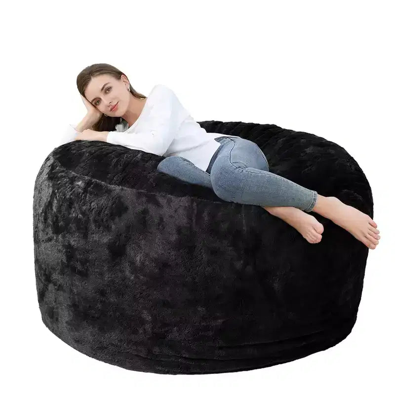 TROPOW Fodere per Pouf Contenitore Solo, Fodera per Divano Pouf Contenitore per Adulti per la Lettura, Fodera per Divano Pigro Morbida e Lavabile Senza Imbottitura