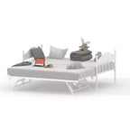 GustoWave Twin Metal Daybed con letto estraibile pieghevole, Daybed salvaspazio
