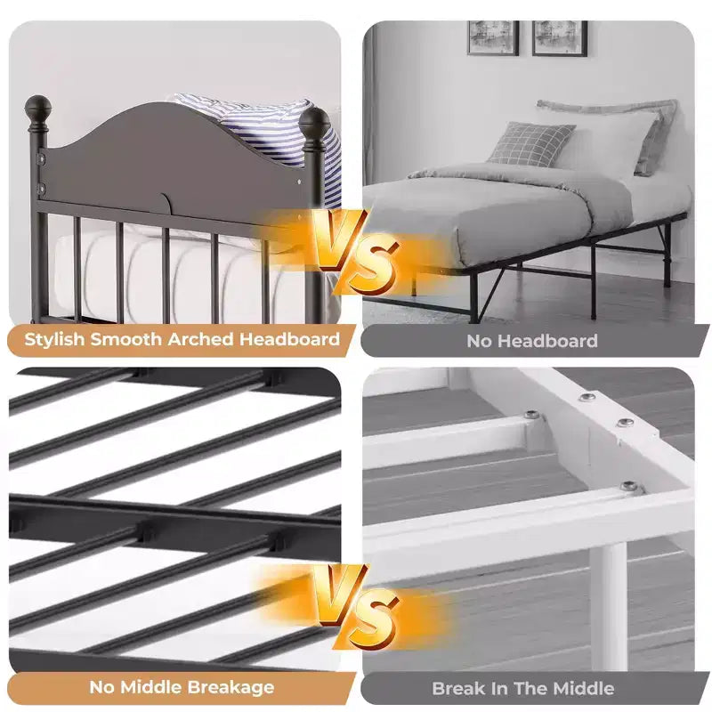 GustoWave Twin Metal Daybed con letto estraibile pieghevole, Daybed salvaspazio