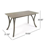 Set da pranzo da 7 pezzi GDFStudio in vimini e legno di acacia per esterni