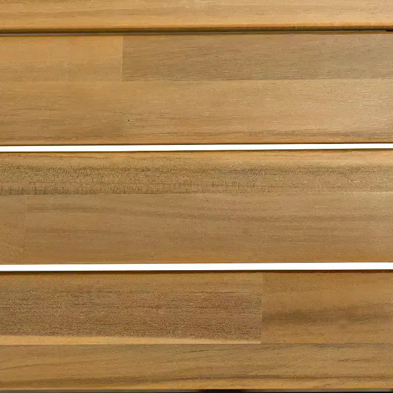 MAYEERTY Tavolo da pranzo rettangolare per esterni in teak chiaro per giardino
