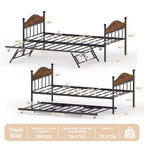 Divano letto con rotelle, divano letto matrimoniale in metallo con elegante testiera, struttura del divano letto con letto a rotelle pieghevole a scomparsa, piattaforma a doghe in acciaio resistente
