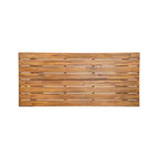 Christopher Knight Home Juliette Set da Pranzo Rustico da Esterno 7 Pezzi in Rattan e Legno di Acacia con Cuscini