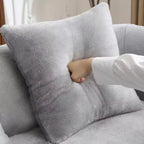 Divano Sezionale a L a Compressione Completa con Chaise Longue Curva, Divano Modulare in Ciniglia, Ad Alta Densità per Soggiorno in Appartamento
