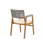 Set da pranzo da esterno Liliana Rustic 6 pezzi in legno di acacia con tavolo in rattan e cuscini di Christopher Knight Home