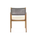 Set da pranzo da esterno Liliana Rustic 6 pezzi in legno di acacia con tavolo in rattan e cuscini di Christopher Knight Home